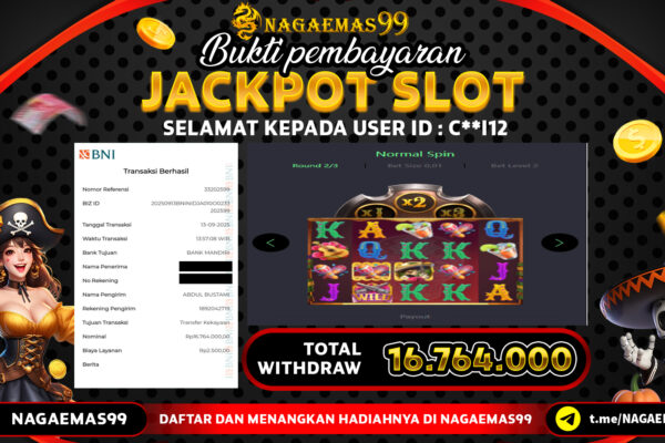 NAGAEMAS99 JACKPOT SLOT WILD BANDITO Rp16.764.000